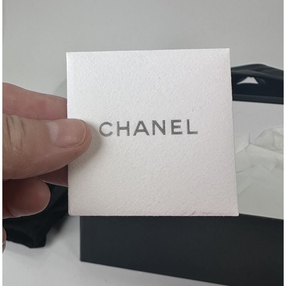 ⭐️ Chanel Black Leather Cap Toe Over The Knee Boots Sz 37 / 7 - Picture 14 of 16